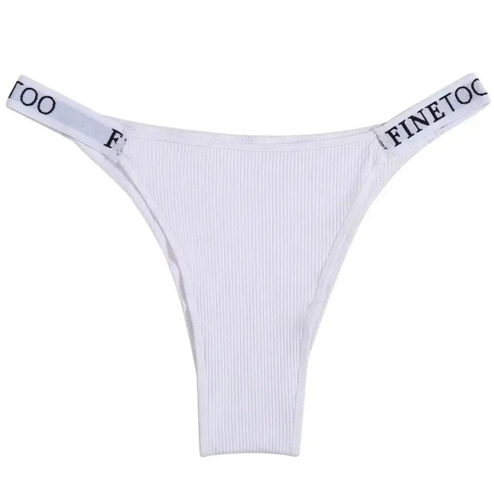 5PCS/Set Sexy Lingerie Women Cotton Panties Finetoo Letter Low Waist Female Briefs Underwear Comfort Underpants Women Intimates - The Lady's Haven