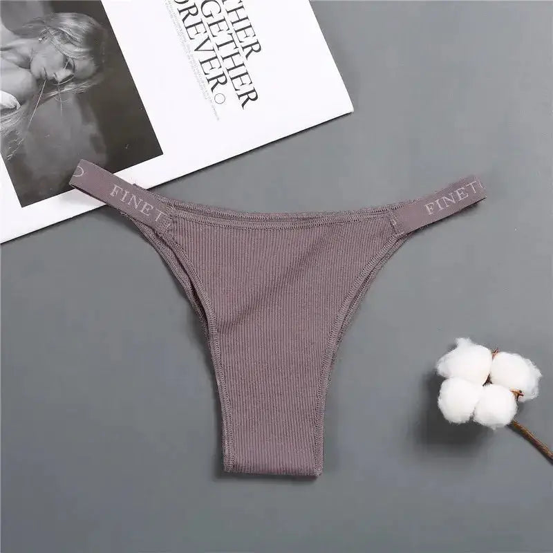 5PCS/Set Sexy Lingerie Women Cotton Panties Finetoo Letter Low Waist Female Briefs Underwear Comfort Underpants Women Intimates - The Lady's Haven