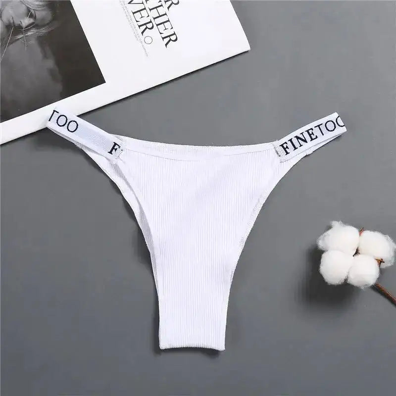 5PCS/Set Sexy Lingerie Women Cotton Panties Finetoo Letter Low Waist Female Briefs Underwear Comfort Underpants Women Intimates - The Lady's Haven