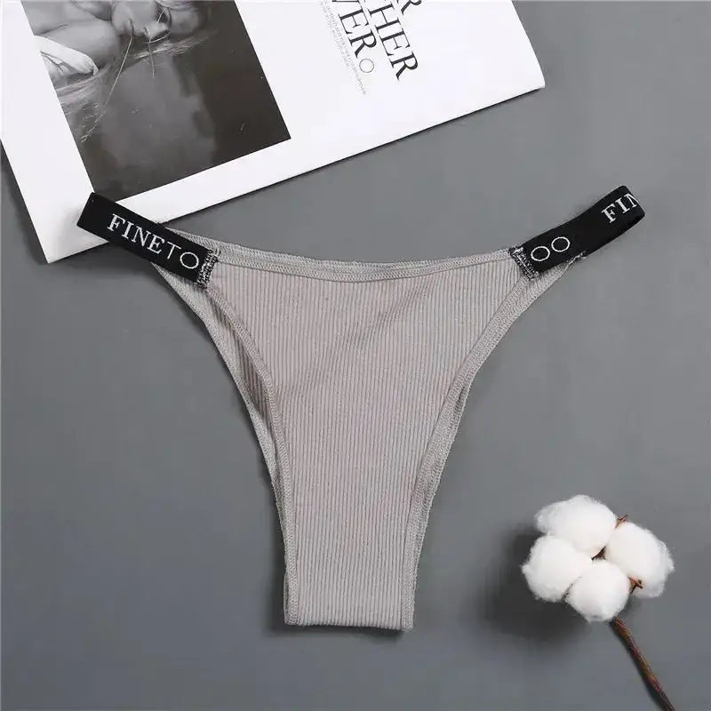 5PCS/Set Sexy Lingerie Women Cotton Panties Finetoo Letter Low Waist Female Briefs Underwear Comfort Underpants Women Intimates - The Lady's Haven