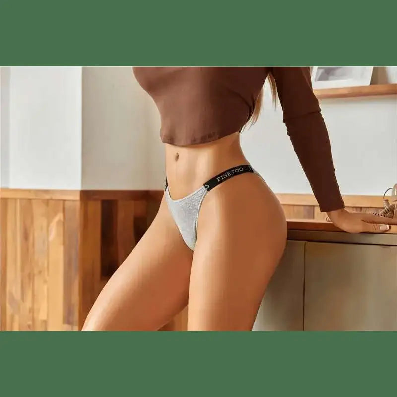 5PCS/Set Sexy Lingerie Women Cotton Panties Finetoo Letter Low Waist Female Briefs Underwear Comfort Underpants Women Intimates - The Lady's Haven