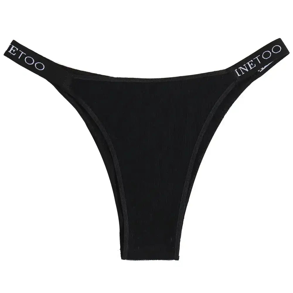 5PCS/Set Sexy Lingerie Women Cotton Panties Finetoo Letter Low Waist Female Briefs Underwear Comfort Underpants Women Intimates - The Lady's Haven
