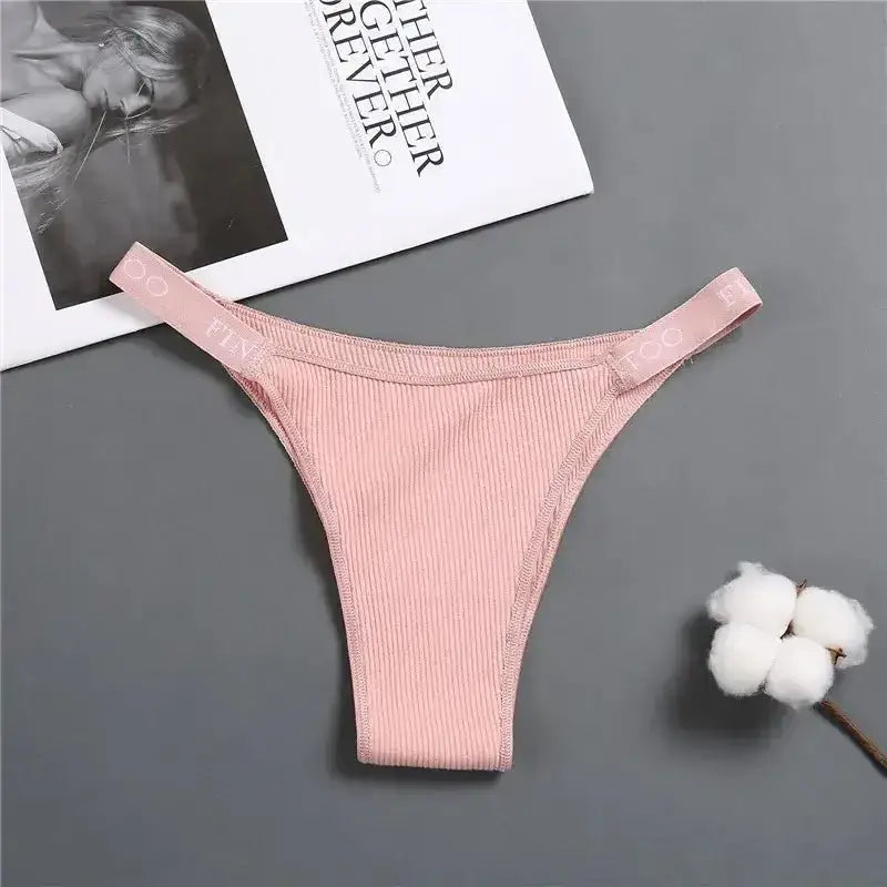 5PCS/Set Sexy Lingerie Women Cotton Panties Finetoo Letter Low Waist Female Briefs Underwear Comfort Underpants Women Intimates - The Lady's Haven