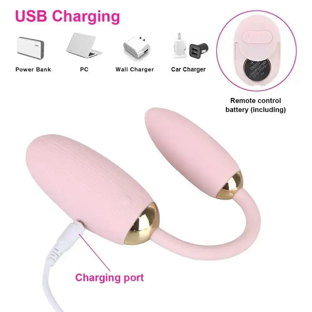 Anal Vibrators Double Dildo for Women G Spot Clitoris Stimulator Butt Plug Vibrating Eggs Wearable Panties Sex Toys for Couple - The Lady's Haven